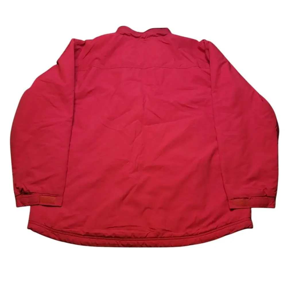 Vintage LL Bean Nylon Full Zip Shell Jacket Hoodie Hoodie Red Mens Large VTG
